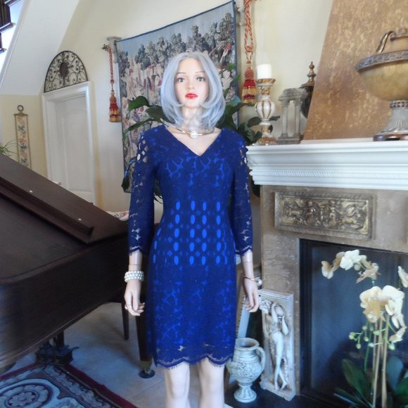 Lilly Pulitzer Dresses Lilly Pulitzer Navy Blue Lace Macon Dress